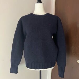 90s Polo Ralph Lauren Dark Blue Crew Neck Sweater